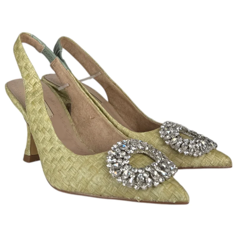Zapatos Corina Rafia Joya M3185 Verde