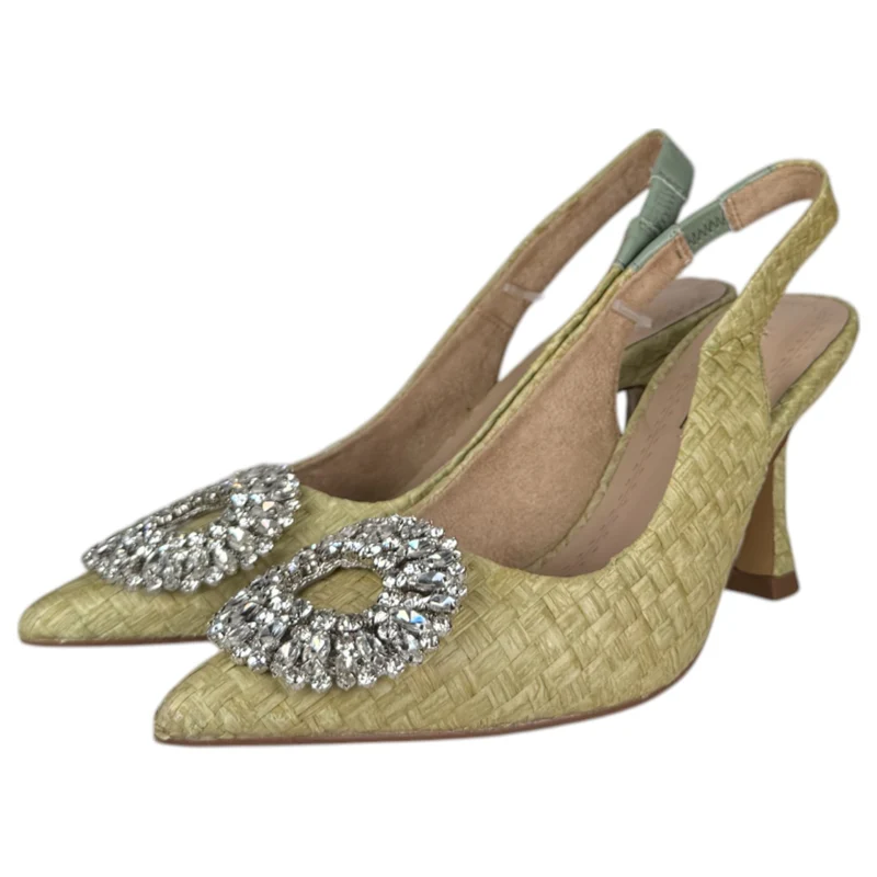 Zapatos Corina Rafia Joya M3185 Verde