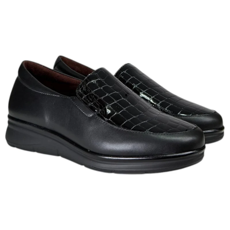 Zapatos Pitillos Copete Coco 11503 Negro