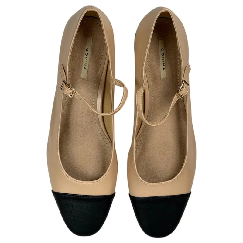 Bailarinas Corina Tacón Bajo M5270 Nude Negro