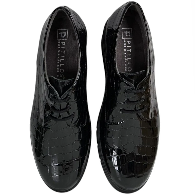 Zapatos Pitillos Blúcher Coco 11542 Negro