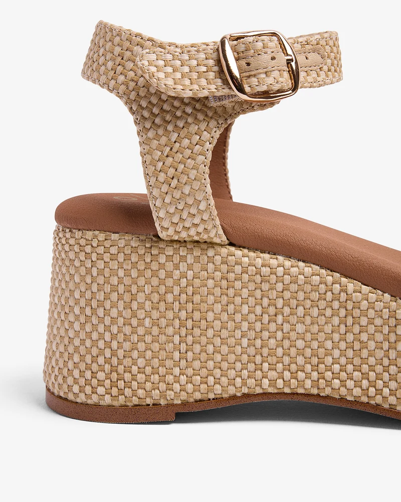 Cuña Muriel Rafia Beige