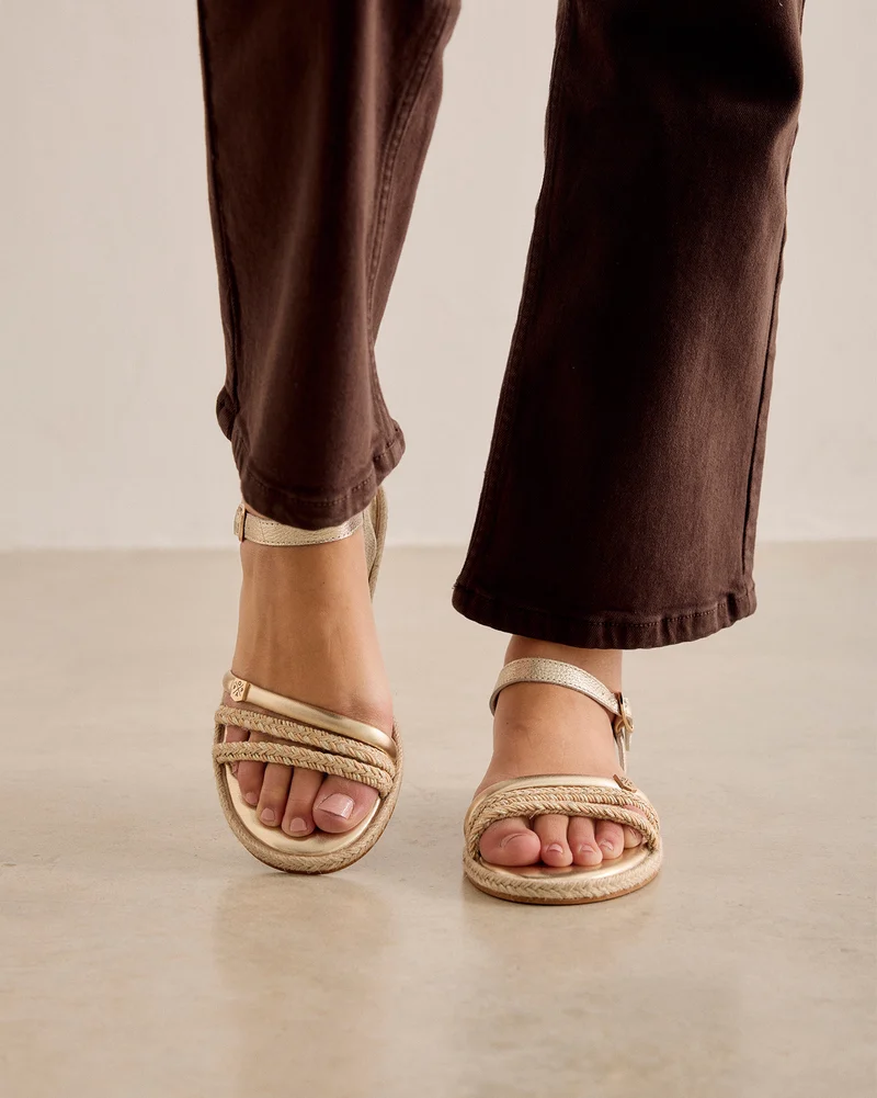 Sandalia Riazor Oro Yute