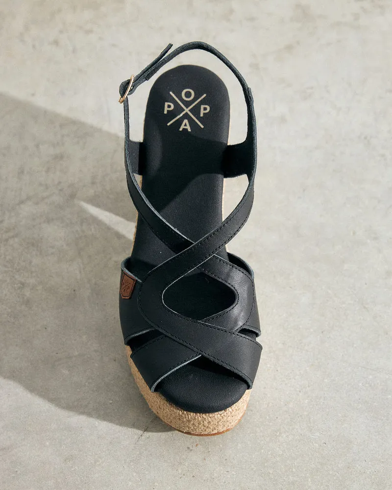 Sandalia Balares Piel Negro