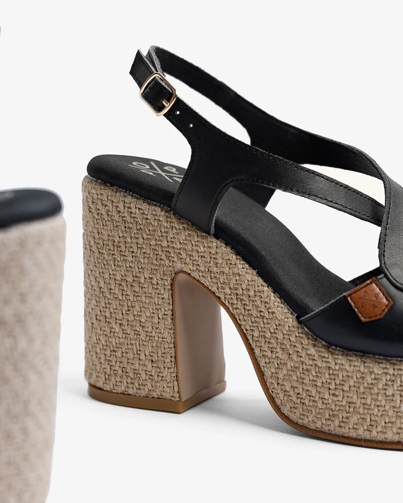 Sandalia Balares Piel Negro