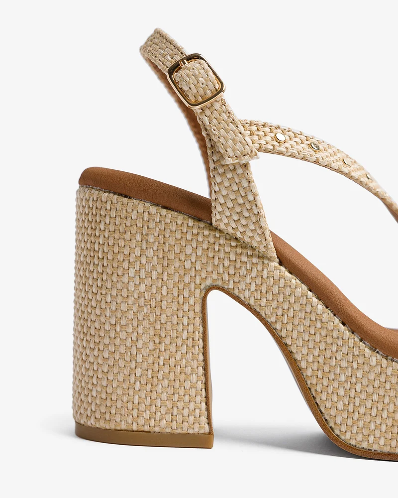 Sandalia Morlan Rafia Beige