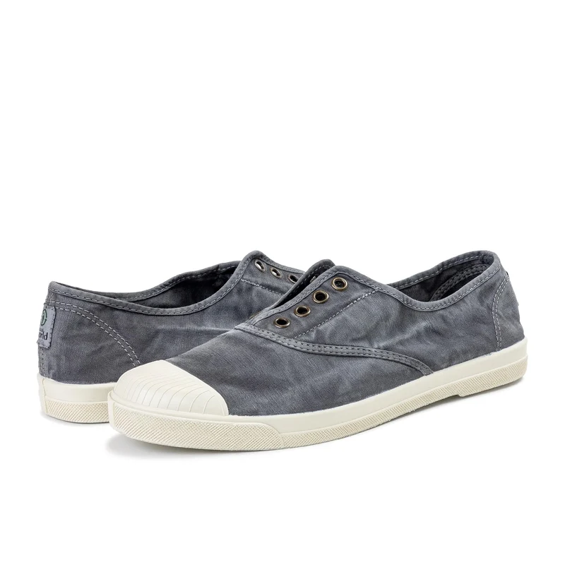 Zapatilla gris lavado LONA3102 Natural World