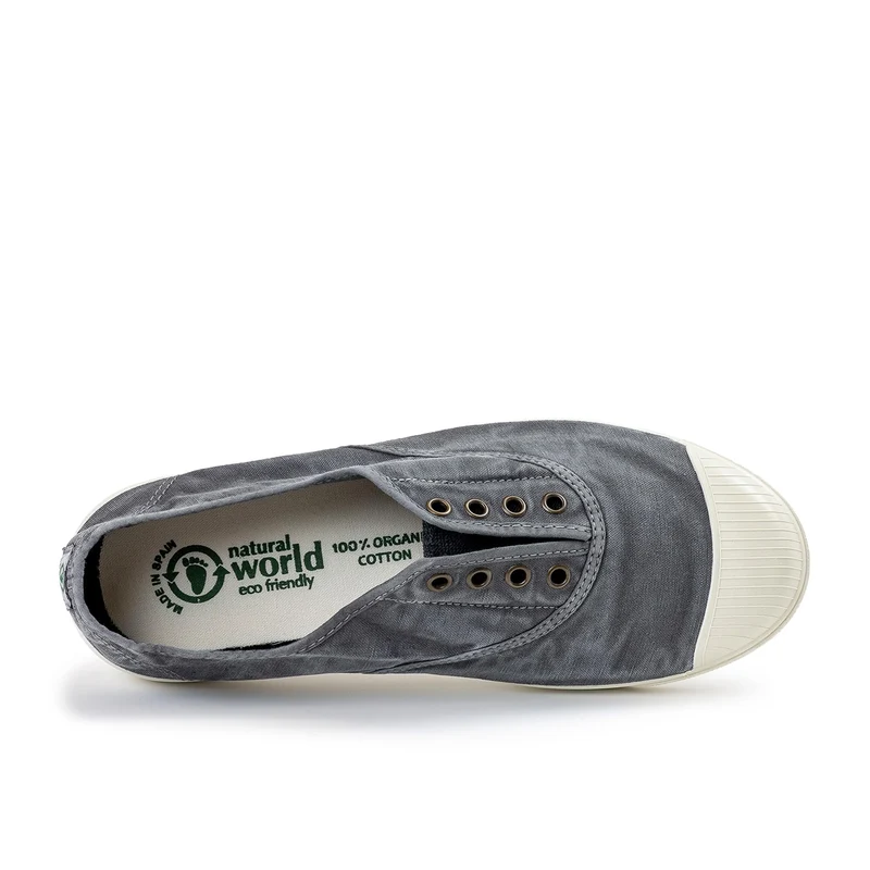 Zapatilla gris lavado LONA3102 Natural World