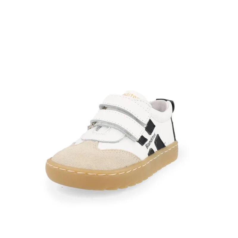 Deportiva barefoot blanco/negro LISBOA Blanditos
