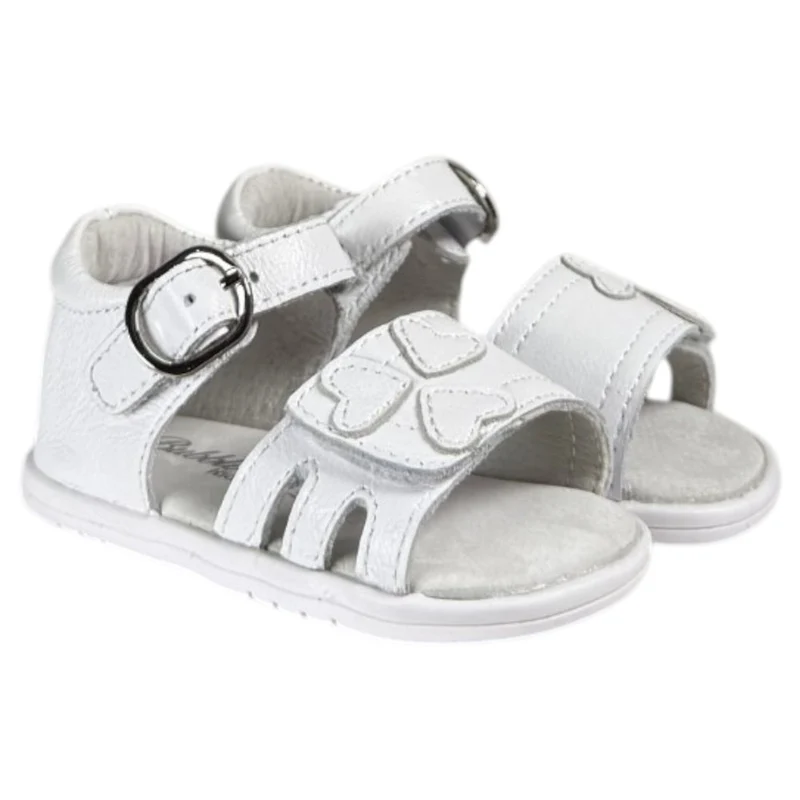Sandalias Bubble Kids Corazones C1698 Blanco
