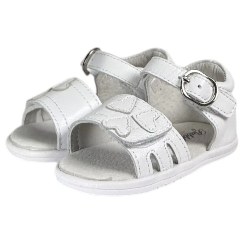 Sandalias Bubble Kids Corazones C1698 Blanco