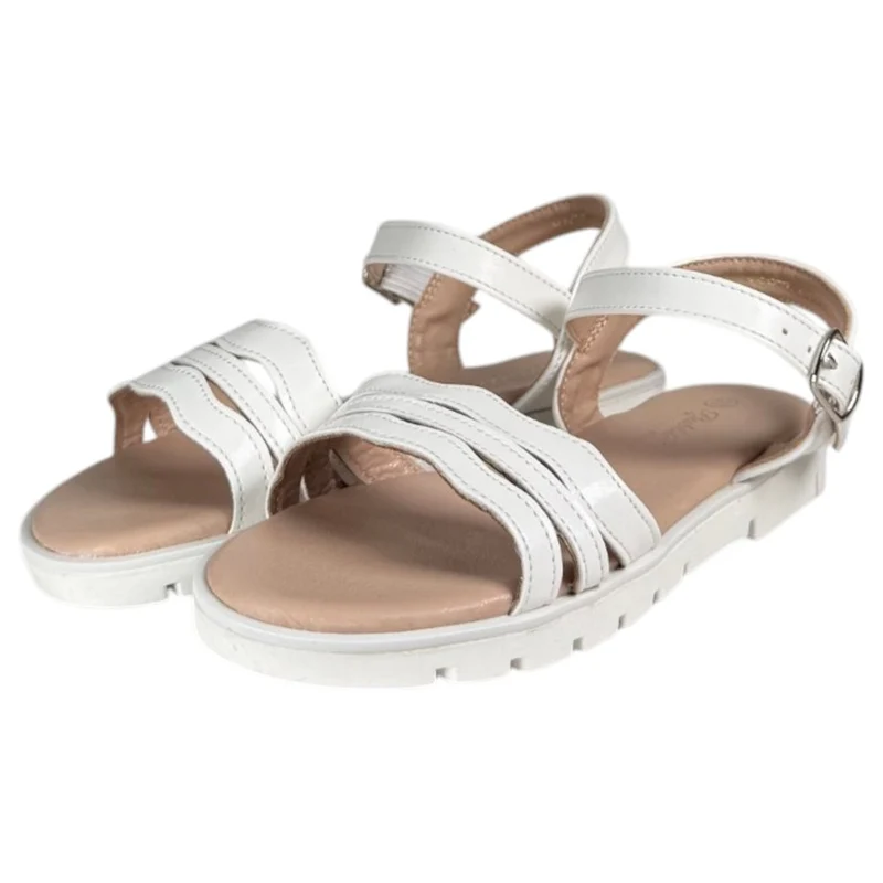 Sandalias Bubble Kids Tiras C1298 Blanco