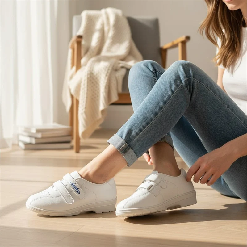 Zapatillas Roal Aerobic Velcros 1204 Blanco