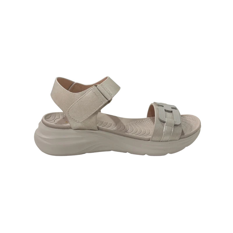 MUJER SANDALIA ESCLAVA BEIGE