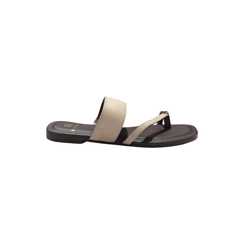 MUJER SANDALIA PLANA LUKY BEIGE