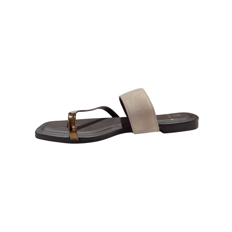 MUJER SANDALIA PLANA LUKY BEIGE