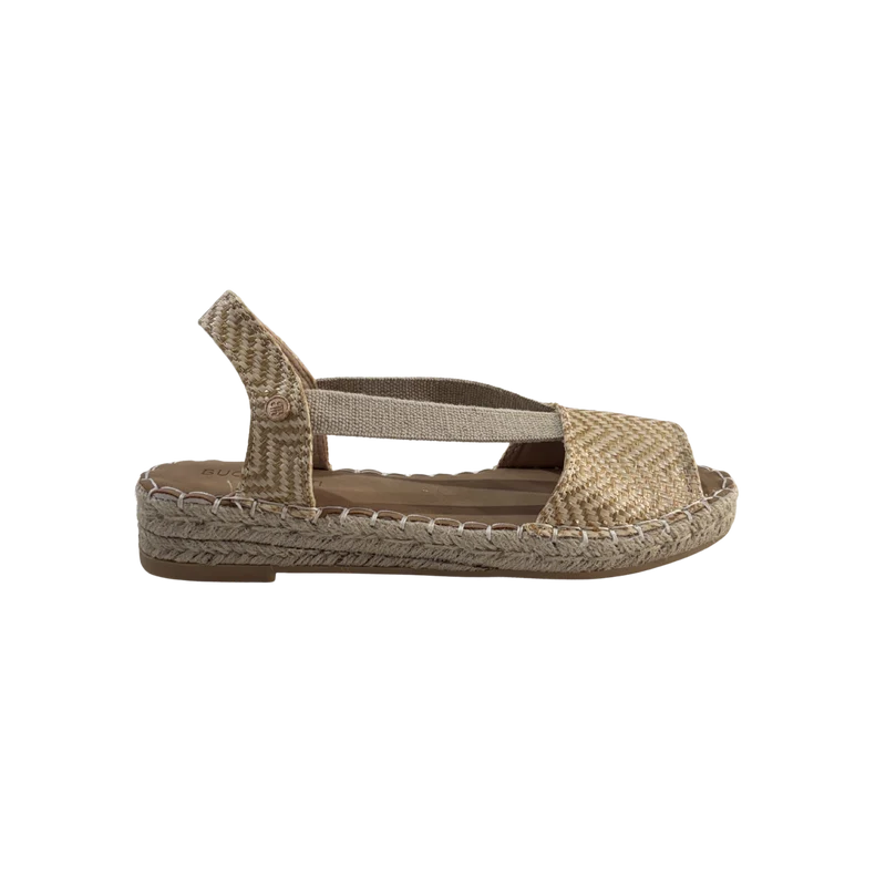 MUJER ESPARTO PLANA AMALFI PUNTERA APRICOT