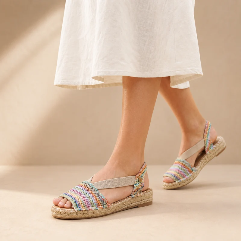 MUJER ESPARTO PLANA AMALFI PUNTERA MULTI