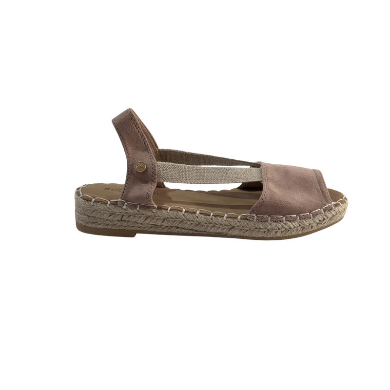 MUJER ESPARTO PLANA AMALFI PUNTERA ROSA