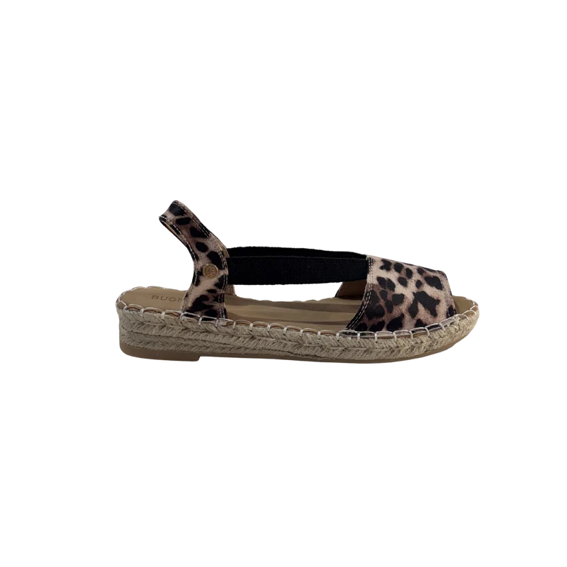 MUJER ESPARTO PLANA AMALFI PUNTERA ANIMAL PRINT