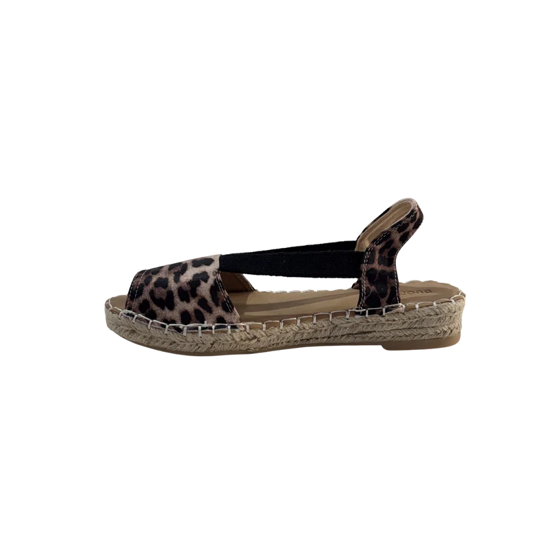 MUJER ESPARTO PLANA AMALFI PUNTERA ANIMAL PRINT