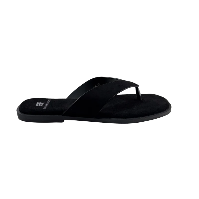 MUJER SANDALIA PLANA LUMA NEGRO