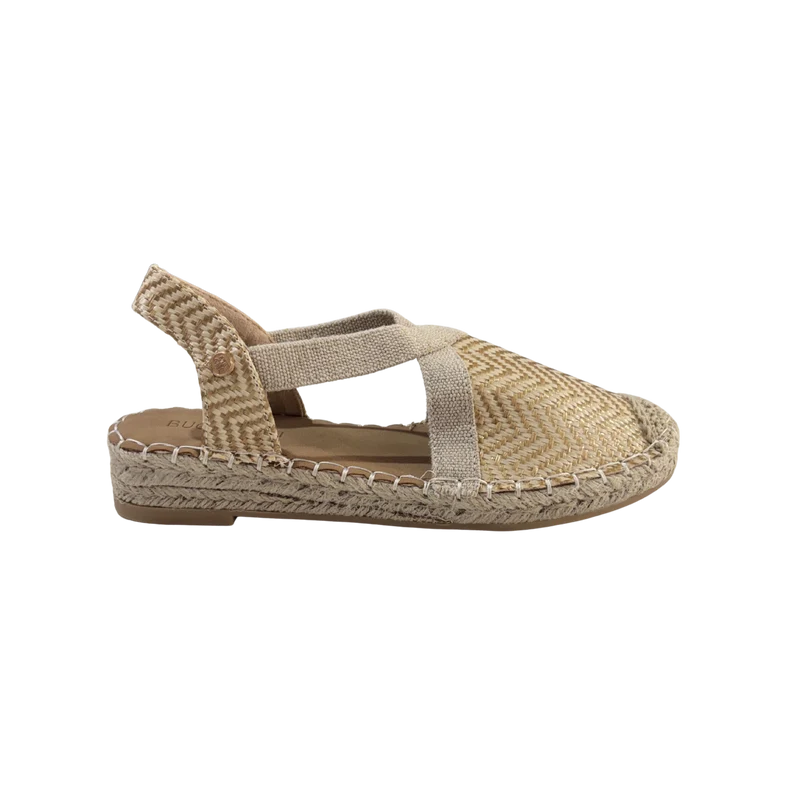 MUJER ESPARTO PLANA AMALFI APRICOT