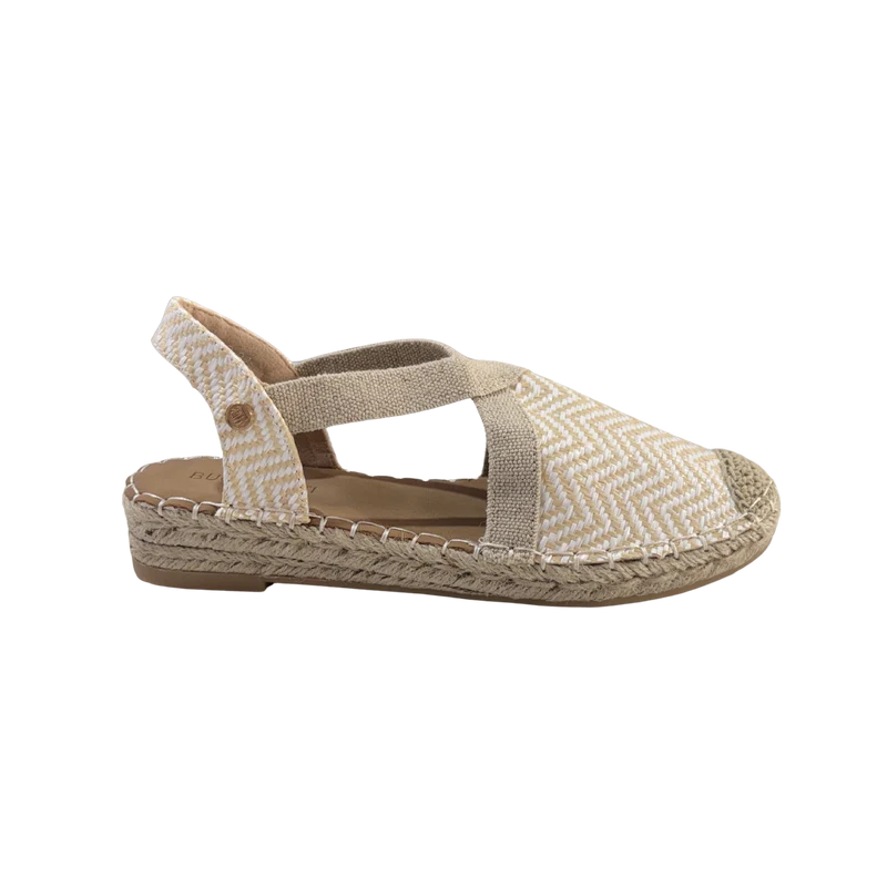 MUJER ESPARTO PLANA AMALFI BEIGE