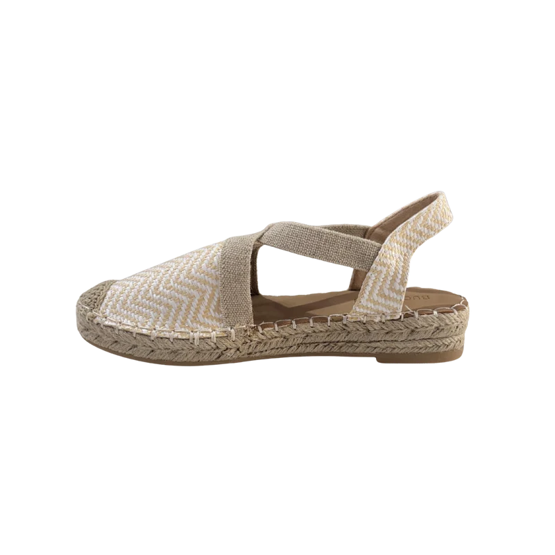 MUJER ESPARTO PLANA AMALFI BEIGE