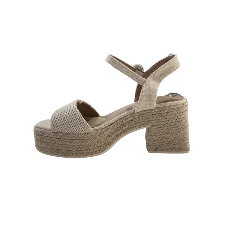 MUJER SANDALIA YUTE BEIGE DOBLE TIRA