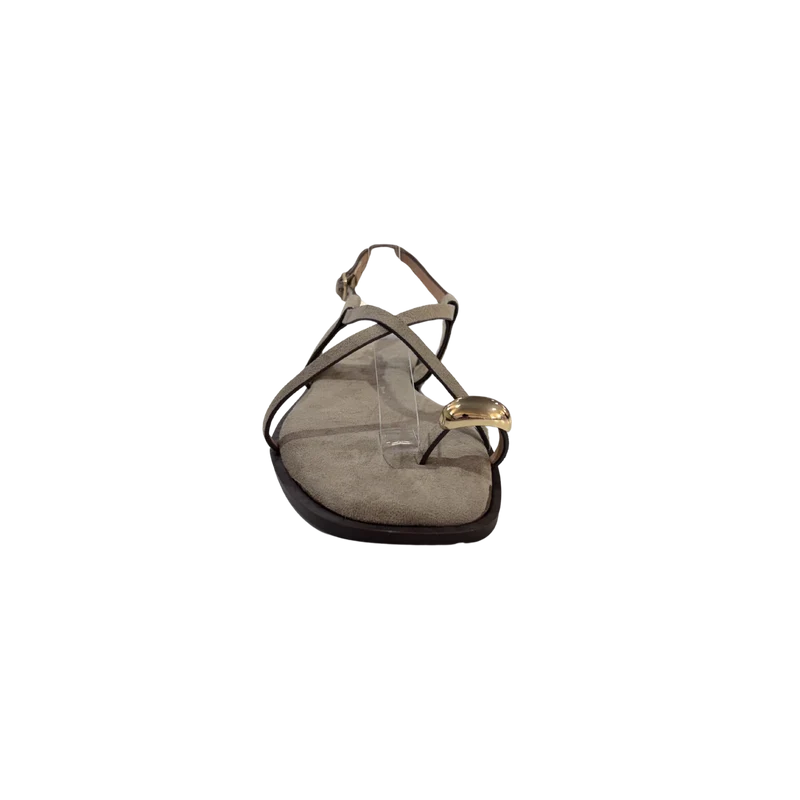 MUJER SANDALIA PLANA CALA KHAKI