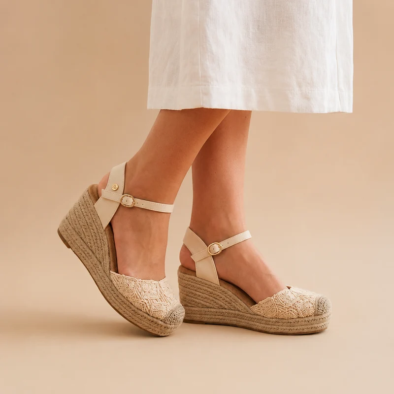 MUJER ESPARTO CUÑA COLI BEIGE