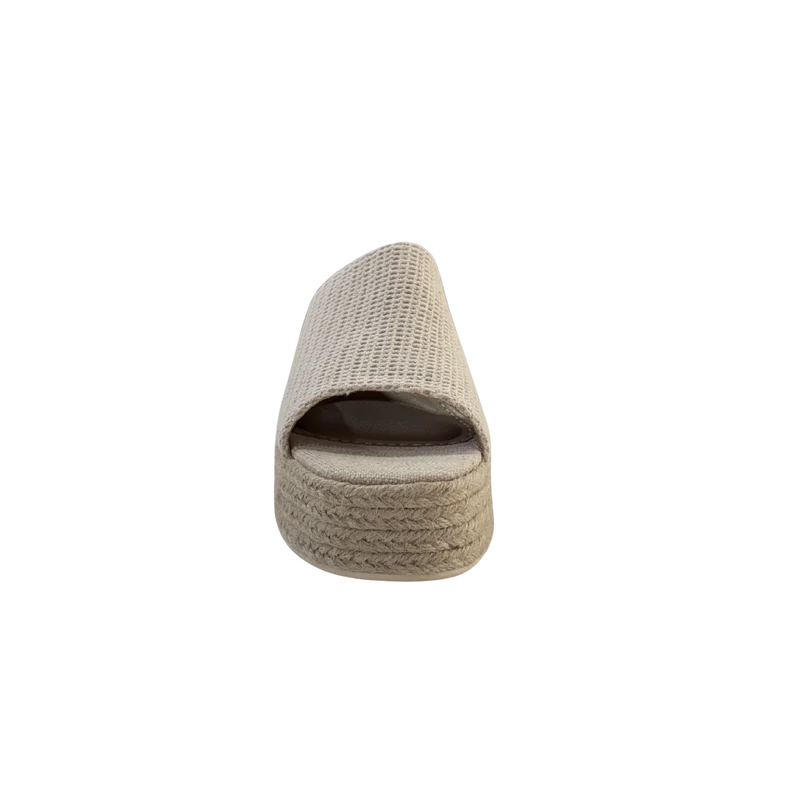 MUJER SANDALIA BEIGE DESTALONADA