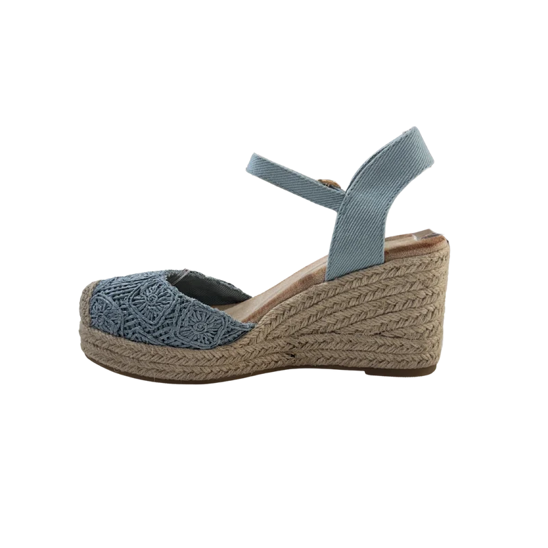 MUJER ESPARTO CUÑA COLI AZUL