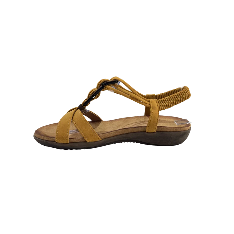 MUJER SANDALIA PLANA MERRY AMARILLO