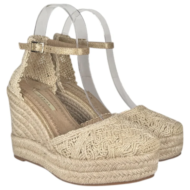 Alpargatas Corina Yute Bordado M4295 Oro