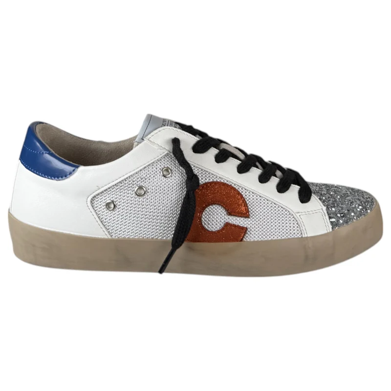Zapatillas Corina C M4037 Glitter Naranja Azul