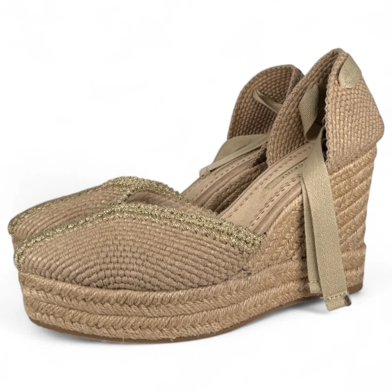 Alpargatas Corina Cuña Bordados M5386 Natural