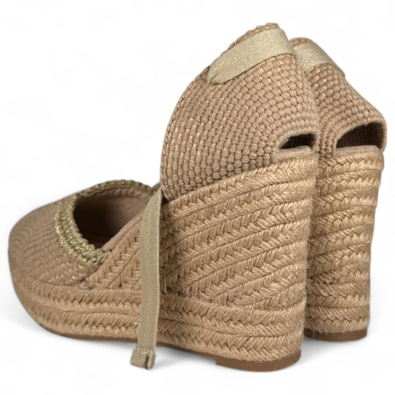 Alpargatas Corina Cuña Bordados M5386 Natural
