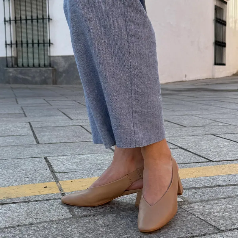 Zapatos Corina Salón Abierto M5325 Camel