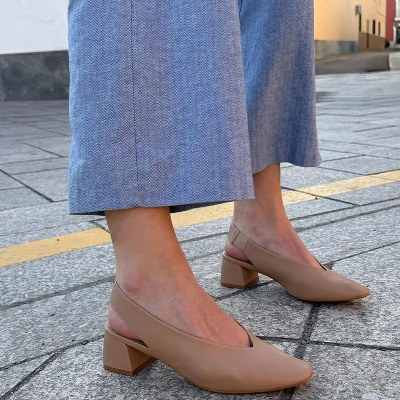 Zapatos Corina Salón Abierto M5325 Camel
