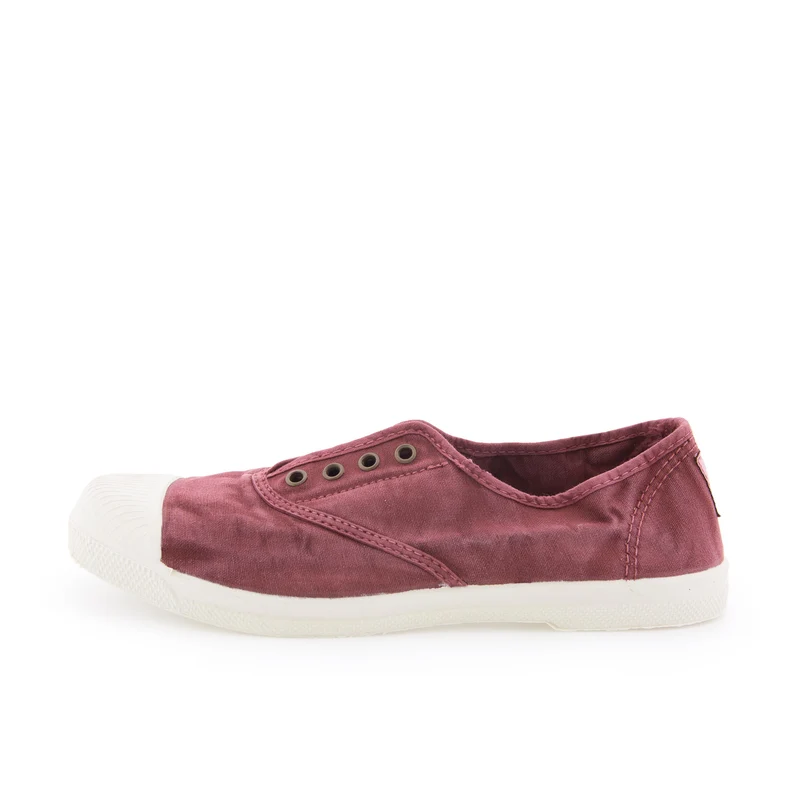 Zapatilla burdeos lavado LONA102 Natural World