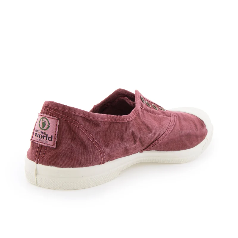 Zapatilla burdeos lavado LONA102 Natural World