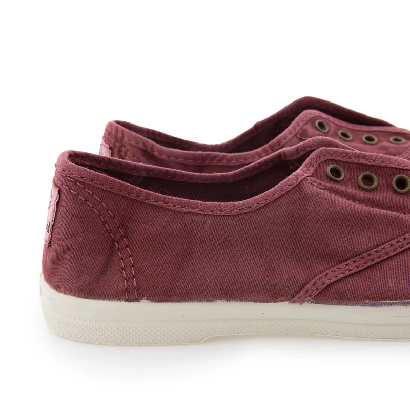 Zapatilla burdeos lavado LONA102 Natural World