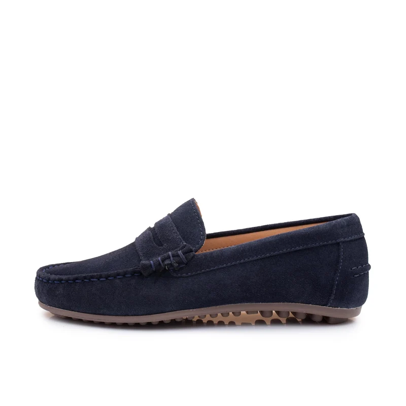 Mocasín serraje azul MED Jeromín