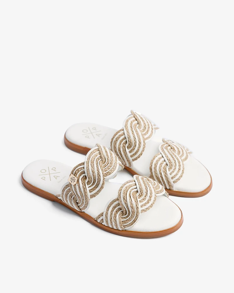 Sandalia Clicos Yute Blanco