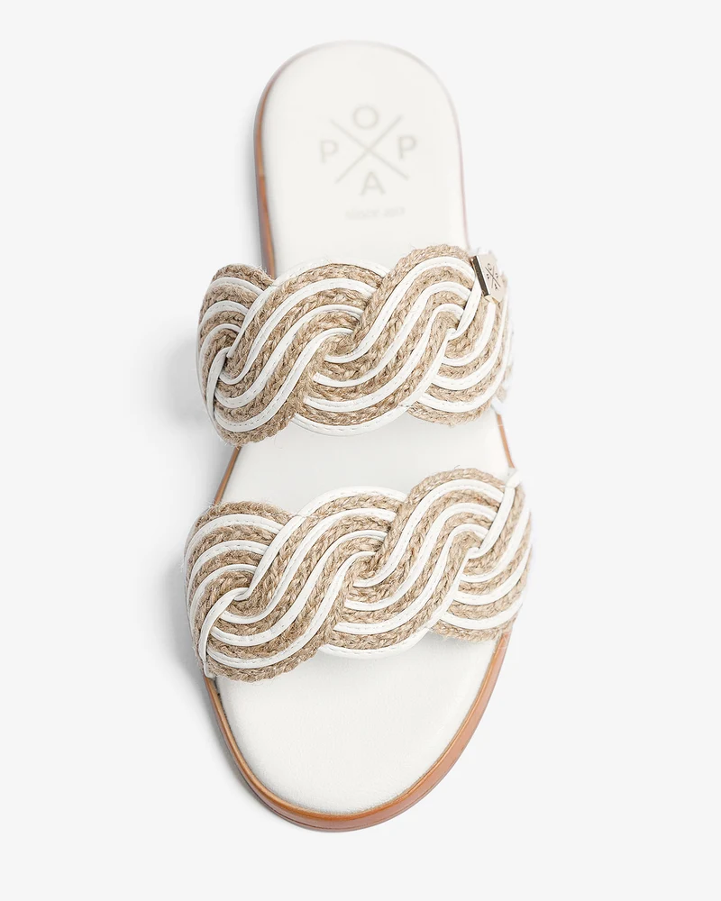 Sandalia Clicos Yute Blanco