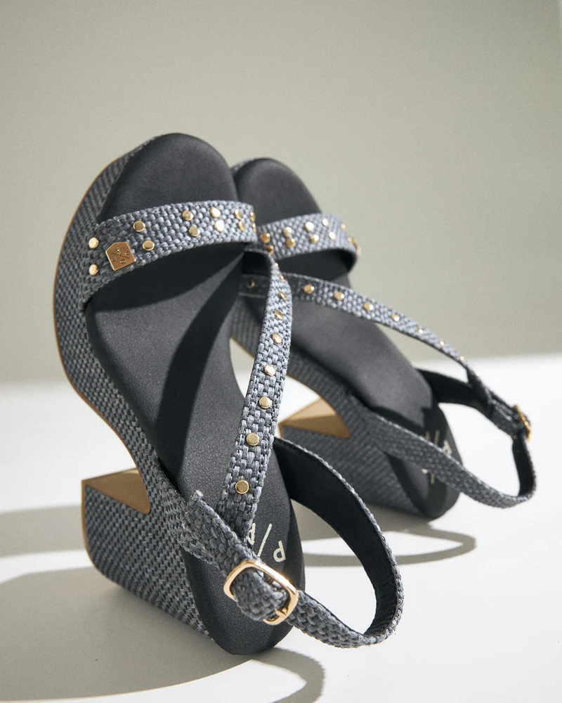 Sandalia Morlan Rafia Negro