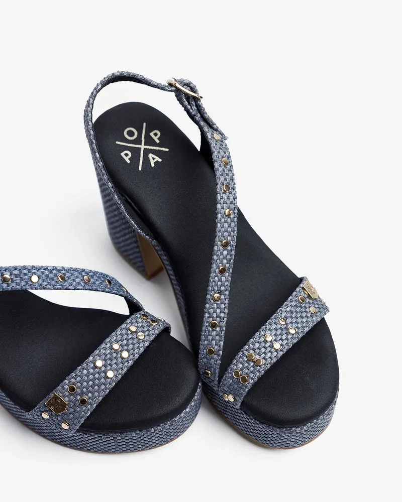 Sandalia Morlan Rafia Negro