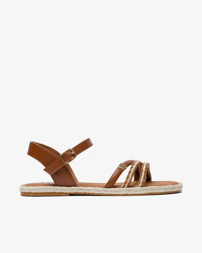 Sandalia Riazor Cuero Yute